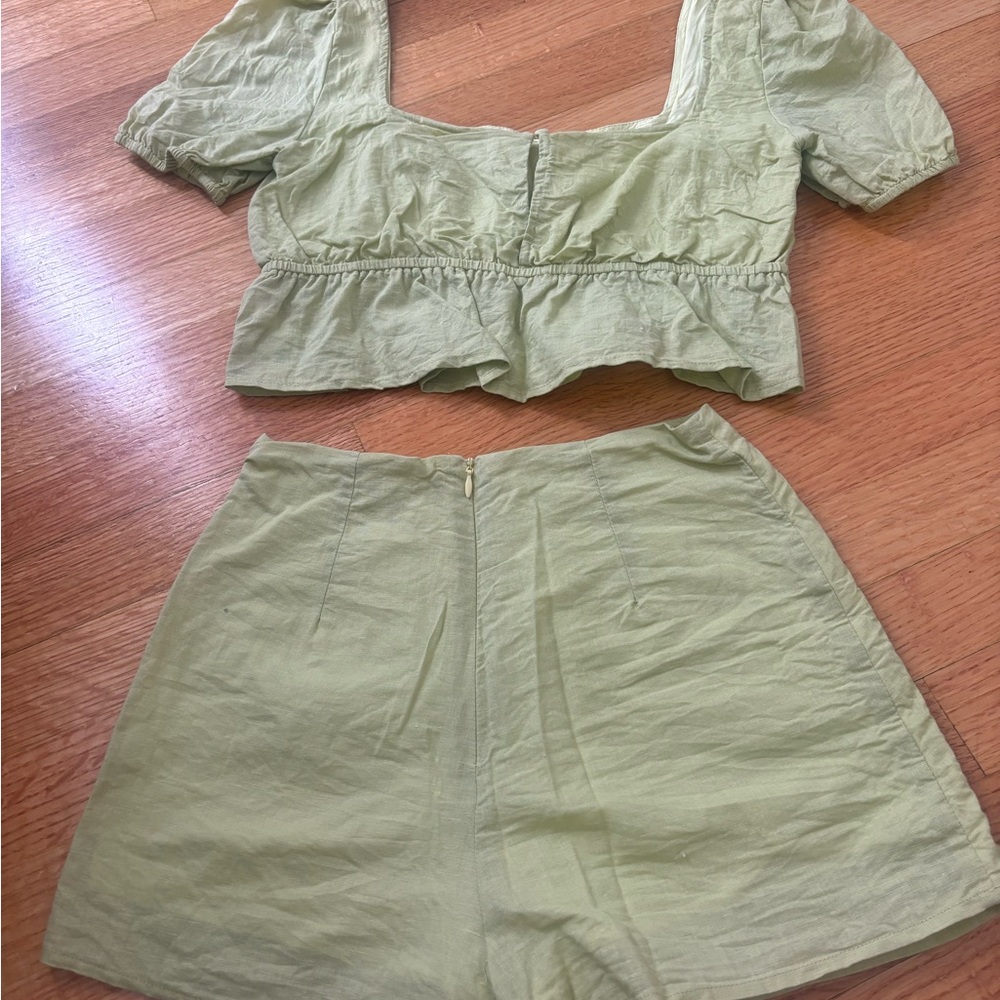 Two Piece Linen Set Both Xs Lulus - image 2